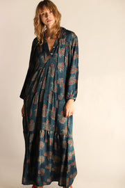 LONG SLEEVE DRESS LAURINE - sustainably made MOMO NEW YORK sustainable clothing, fall22 slow fashion