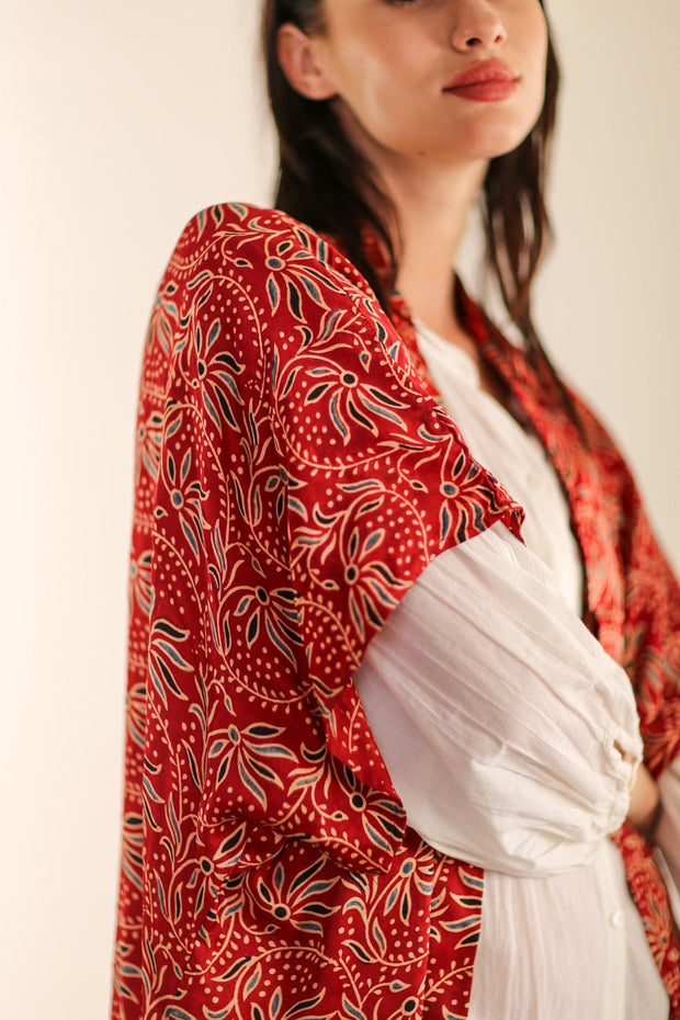 MODAL SILK KIMONO UNIS - sustainably made MOMO NEW YORK sustainable clothing, Kimono slow fashion