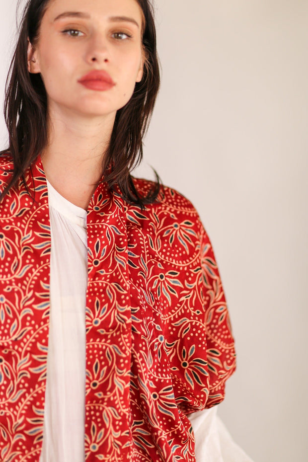 MODAL SILK KIMONO UNIS - sustainably made MOMO NEW YORK sustainable clothing, Kimono slow fashion