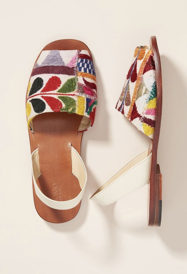 MOMO DESIGN X ANTHROPOLOGIE DESSA BACK SLING LEATHER SANDALS - sustainably made MOMO NEW YORK sustainable clothing, mules slow fashion