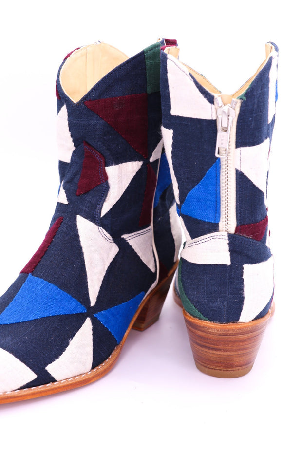 MOSAIC WESTERN BOOTS X FREE PEOPLE - sustainably made MOMO NEW YORK sustainable clothing, boots slow fashion