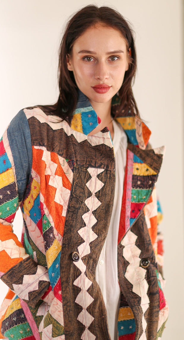 PATCHWORK JACKET SAIDA - sustainably made MOMO NEW YORK sustainable clothing, slow fashion