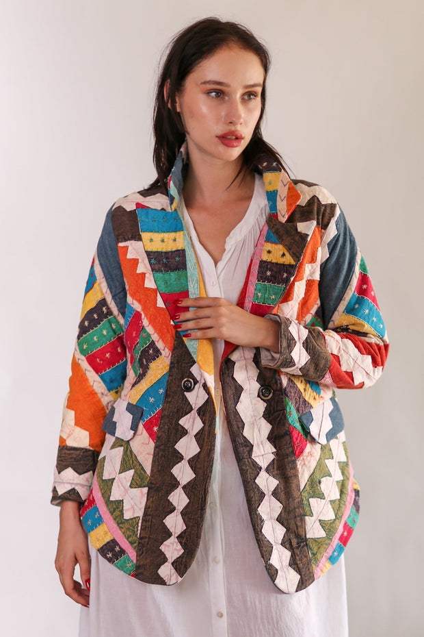 PATCHWORK JACKET SAIDA - sustainably made MOMO NEW YORK sustainable clothing, slow fashion