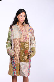 PATCHWORK STITCH JACKET COAT FRANKIE - sustainably made MOMO NEW YORK sustainable clothing, Coat slow fashion