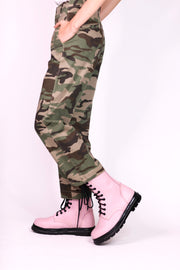 PINK COMBAT BOOTS ADA - sustainably made MOMO NEW YORK sustainable clothing, boots slow fashion