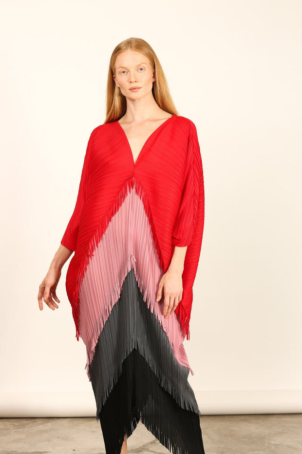 PLEATED KAFTAN DRESS MARA - sustainably made MOMO NEW YORK sustainable clothing, dress slow fashion