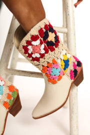 SELINA CROCHET BOOTS X FREE PEOPLE - sustainably made MOMO NEW YORK sustainable clothing, boots slow fashion