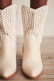 SELINA CROCHET BOOTS X FREE PEOPLE - sustainably made MOMO NEW YORK sustainable clothing, resortsamplesale922 slow fashion