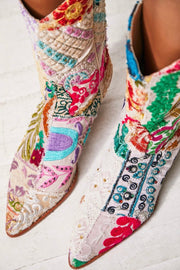 SELINA PATCHWORK WESTERN BOOTS X FREE PEOPLE - sustainably made MOMO NEW YORK sustainable clothing, boots slow fashion