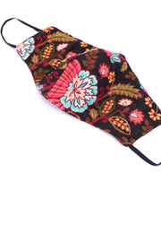 SILK COTTON EMBROIDERED FACE MASK NANA - sustainably made MOMO NEW YORK sustainable clothing, offerfm slow fashion