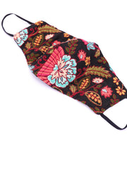 SILK COTTON EMBROIDERED FACE MASK NANA - sustainably made MOMO NEW YORK sustainable clothing, offerfm slow fashion