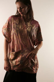 SILK SHORT KIMONO AVA - sustainably made MOMO NEW YORK sustainable clothing, kimono slow fashion