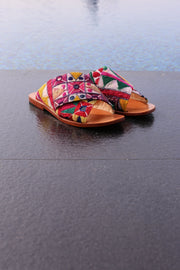 SPRING EMBROIDERED PATCHWORK SANDALS DOAN - sustainably made MOMO NEW YORK sustainable clothing, mules slow fashion