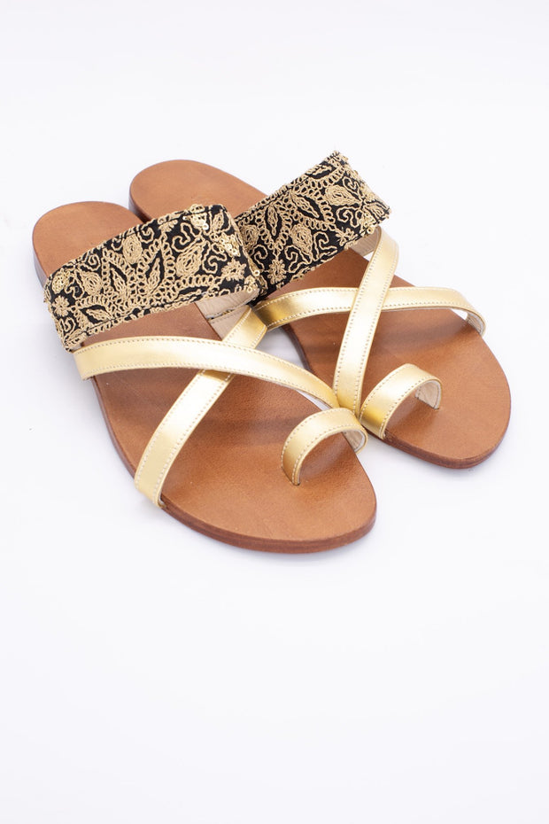 STRAP LEATHER SANDALS MARIEL - sustainably made MOMO NEW YORK sustainable clothing, mules slow fashion