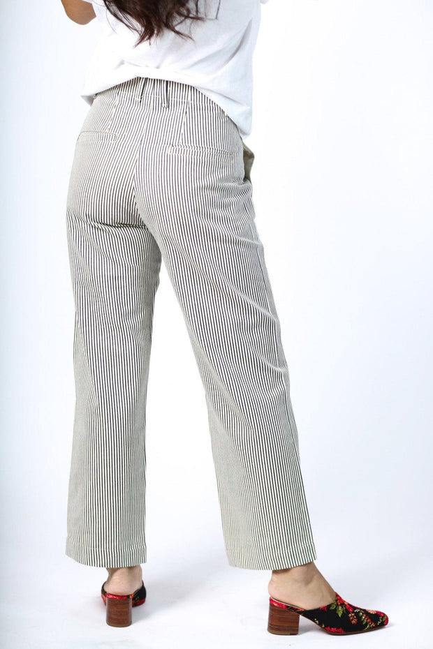 STRIPE TROUSER PANTS LILO - sustainably made MOMO NEW YORK sustainable clothing, pants slow fashion