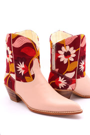 TENDER PINK FLOWER BOOTS SIA - sustainably made MOMO NEW YORK sustainable clothing, boots slow fashion