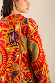 VINTAGE TRIBAL EMBROIDERED KIMONO VISKUS - sustainably made MOMO NEW YORK sustainable clothing, slow fashion